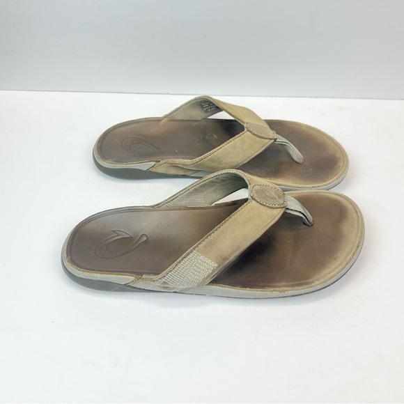 Olukai Tuahine Flip Flop Comfort Sandals Mens US 9 EU 42 Grey - Picture 12 of 12